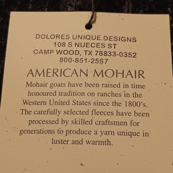 Dolores Unique Fleece Mohair Angora Jacket Black- Gray Sz XL/XXL Unisex - Picture 4 of 12